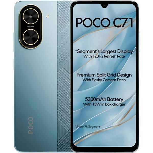 Celular Poco C71 Dual Sim / 128GB / 4GB RAM / Tela 6.7"