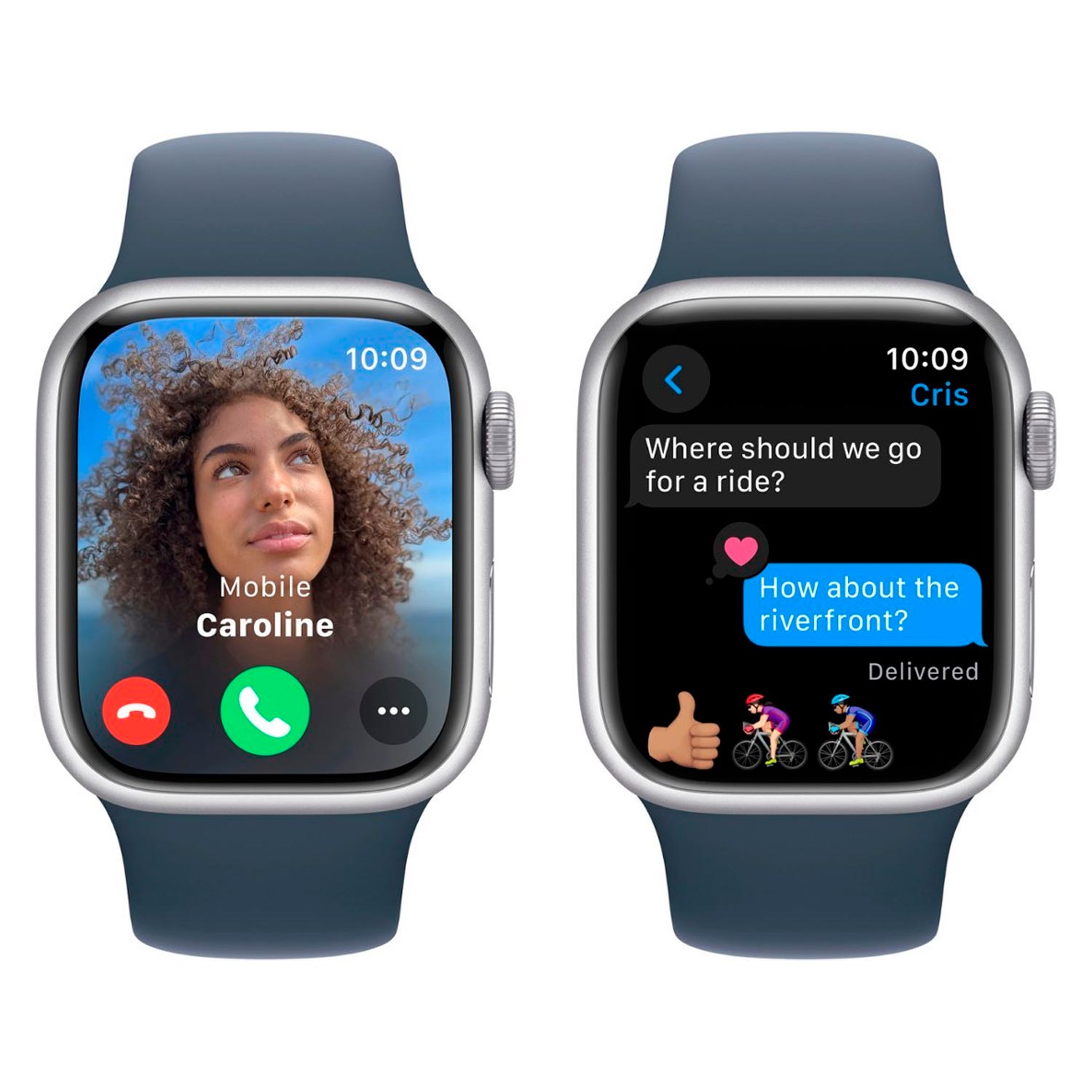 Apple Watch Series 9 MR903LW/A Caixa Alumínio 41mm Prata