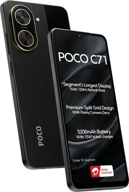 Celular Poco C71 Dual Sim / 128GB / 4GB RAM / Tela 6.7"