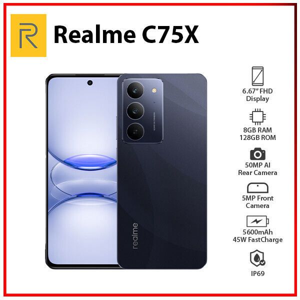 Celular Realme C75x Dual Sim / 128GB / 6GB Ram / Tela 6.72"