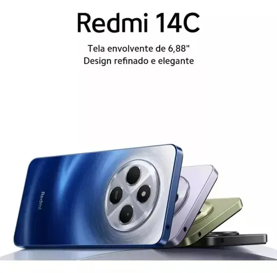 Smartphone Xiaomi Redmi 14C 8GB de RAM / 256GB / Tela 6.88" / Dual Sim LTE - Preto Ocaso